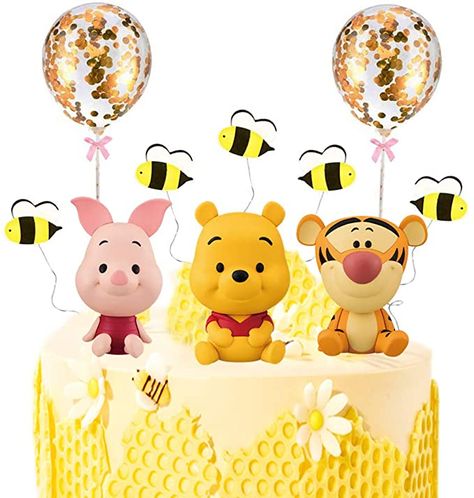 Amazon.com: MEMOVAN Winnie The Pooh Cake Topper, Pooh Bear Cake Topper Cupcake Topper, Winnie Characters Toys Mini Figurines Collection Playset, Pooh Cake Decoration for Kids Birthday Baby Shower Party Supplies : Grocery & Gourmet Food Baby Pooh Bear, Pooh Bear Cake, Winnie The Pooh Cake Topper, Pooh Cake Topper, Mickey And Minnie Cake, Pooh Cake, Winnie The Pooh Cake, Bear Cupcakes, Winnie The Pooh Themes