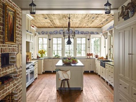 Country Farmhouse Decor Modern Country Kitchens, Kitchen Design Pictures, Country Kitchen Designs, French Country Kitchens, Country Style Kitchen, Classic Kitchen, Country Kitchen Decor, Best Kitchen Designs, French Country Kitchen