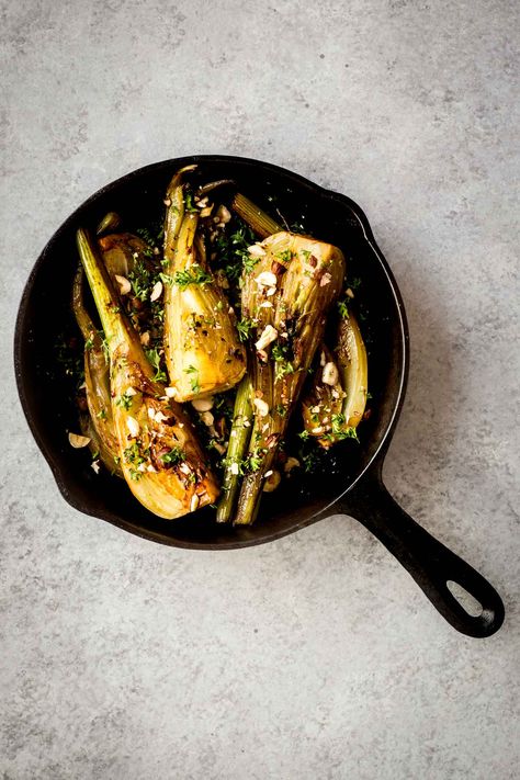 This simple side dish gets two very enthusiastic thumbs up from Taylor. And I’m right there with him. Honestly, I can’t wait to share this as a “recipe of the week” with our CSA members later this spring when they receive fennel in their veggie boxes. This fennel isn’t from our farm but from the … Braised Fennel, Best Side Dishes, Vegetable Sides, Side Recipes, Side Dishes Easy, Vegetable Side Dishes, Goat Cheese, Fennel, Side Dish Recipes