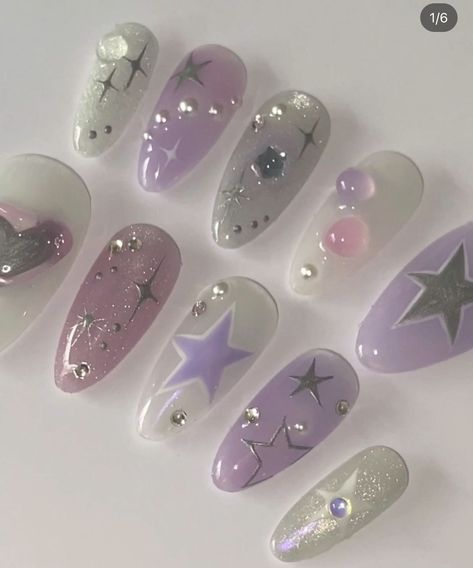 Lilac Chrome, Purple And Pink Nails, Milky Pink, Nails Luxury, Cute Simple Nails, Purple Nail Designs, Nails Trends, Edgy Nails, Summery Nails