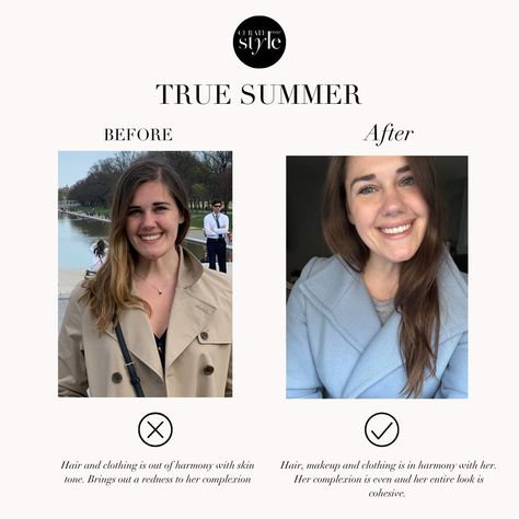 True Summer Brunette, Curate Your Style True Summer, Hair Color True Summer, Cool Summer Wardrobe Color Palettes, Hair Colors For True Summer, Summer Skin Tone Color Palette, True Summer Palette Outfits, True Summer Neutrals, True Summer Outfits Inspiration