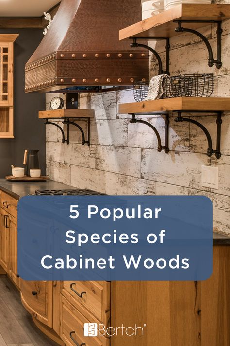 Cabinet Wood Types, Natural Knotty Alder Kitchen Cabinets, Wood Types For Cabinets, Types Of Wood Cabinets, Kitchen Cabinets Types, Knotty Alder Kitchen Cabinets, Knotty Alder Kitchen, Bertch Cabinets, Alder Kitchen Cabinets