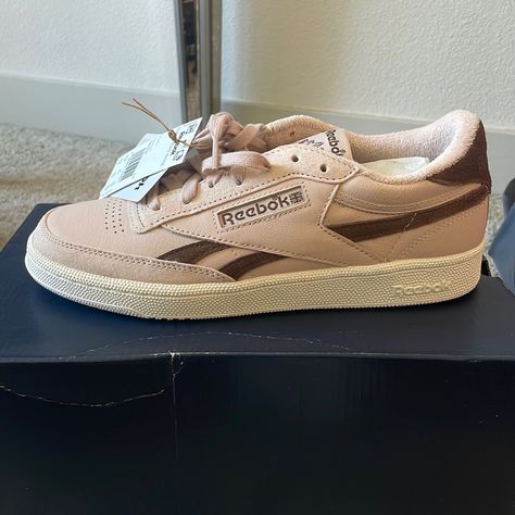 Brand New, Never Worn, Reebok, Size 9 Brown Reebok, Reebok Club C Revenge Vintage, Reebok Club C Revenge, Club C Revenge, Shoes Reebok, Reebok Club C, Club C, Pink And Brown, Reebok Shoes