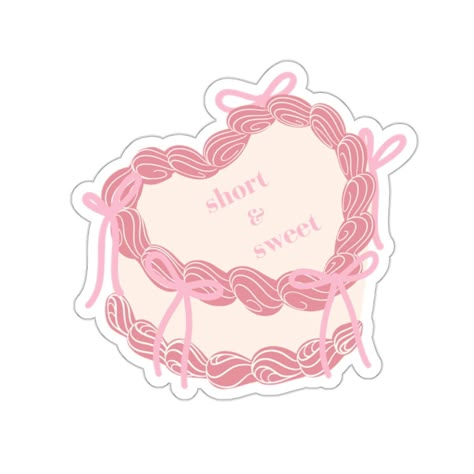 Cute Reading Stickers, Colorful Printable Stickers, Girlie Stickers, Cute Cake Sticker, Cool Sticker Ideas, Coquette Stickers, Sweet Sticker, Girly Stickers, Cake Sticker