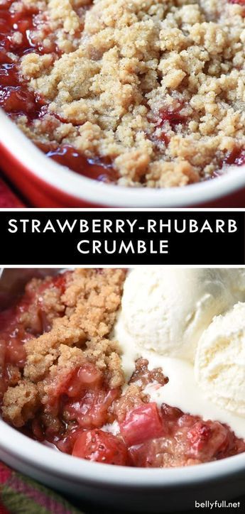 With a streusel topping and luscious fruit, this Strawberry Rhubarb Crumble could not be easier or more perfect for a simple on-the-fly dessert. #StrawberryRhubarbCrumble #StrawberryRhubarbCrisp #StrawberryCrumble #RhubarbCrumble #RhubarbDesserts Strawberry Rhubarb Crunch, Rhubarb Crumble Recipe, Rhubarb Desserts Recipes, Strawberry Rhubarb Recipes, Rhubarb Crumble Recipes, Strawberry Rhubarb Crumble, Rhubarb Strawberry, Strawberry Rhubarb Crisp, Spring Food