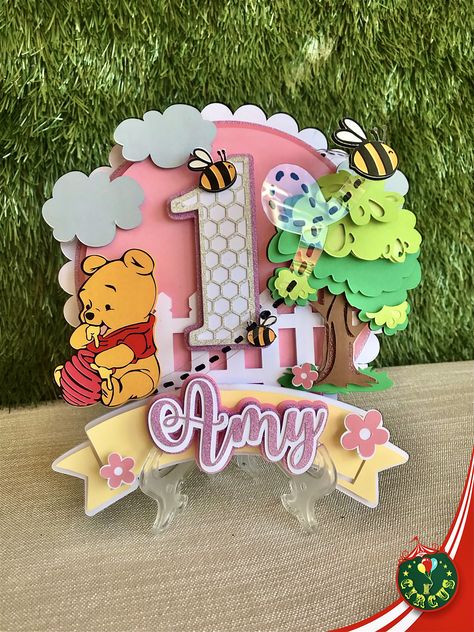 Up Cake Topper, Toper Cake, Cake Toppers Cricut, Paper Cake Topper, Cake Topper Ideas, Winnie The Pooh Cake Topper, Cupcakes Pastel, 3d Cake Topper Cricut, Disney Cake Toppers