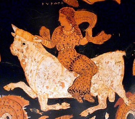 Europa (consort of Zeus) - Wikiwand Europa Mythology, How To Sell Art, Ovid Metamorphoses, Greek Memes, Symbolic Art, Greek Gods And Goddesses, Selling Art Online, The Bull, Cow Art