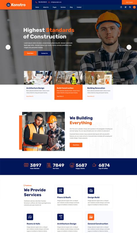 Construction HTML Website Template Combat Gloves, Website Sample, Graphic Designer Studio, Landing Ideas, Web Design Ux Ui, Luxury Brochure, Web Design Websites, Learn Computer, Web Design Course