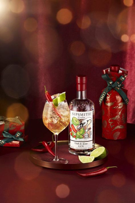 Chilli & Lime Winter Spritz | Gin Cocktails | Sipsmith Gin Winter Spritz, Gin Ingredients, Sipsmith Gin, Gin Cocktail, Cool Drinks, Gin Cocktails, Turn Up, Food Gifts, Bitter