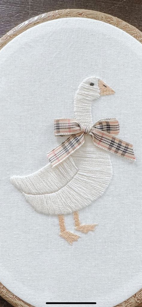 Embroidery Duck Patterns, Geese Embroidery, Goose Embroidery Pattern, Embroidery Goose, Mallard Duck Embroidery Pattern, Goose Embroidery, Duckling Embroidery, Cute Goose, Cottage Room