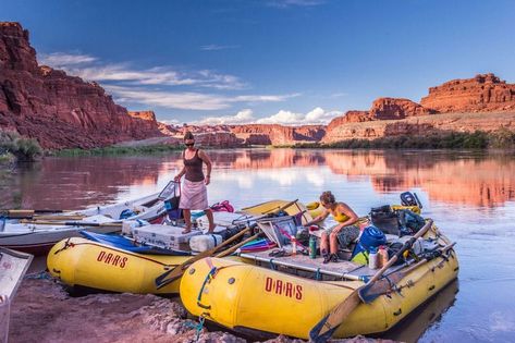 5 Ways to Save Your Skin on a River Trip | OARS Colorado River Rafting, Canoe Storage, Boating Accessories, Canoe Camping, River Trip, River Life, Boat Ideas, Banana Boat, Outdoor Vacation