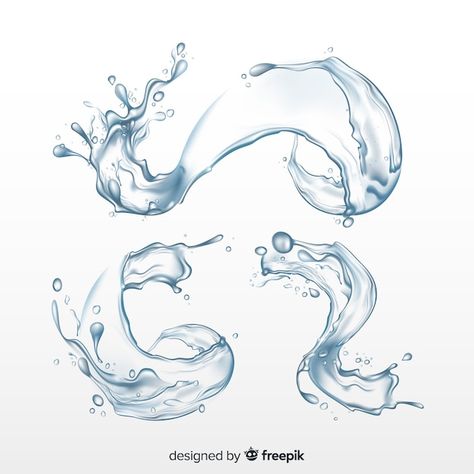 Water Tattoo Ideas, Water Sketch, Shape Of Water, Water Shape, Water Texture, Tattoo Water, Water Tattoo, Water Movement, Splash Free