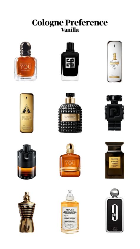 #cologne #list #vanilla #smell #swy #tomford #pacorabanne #afnan #replica #valentino #azzaro #gentlemanssociety Valentino Cologne, Fragrances Perfume Men, Vanilla Smell, Best Perfume For Men, Best Fragrance For Men, Vanilla Perfume, Summer Fragrance, Best Fragrances, Best Perfume