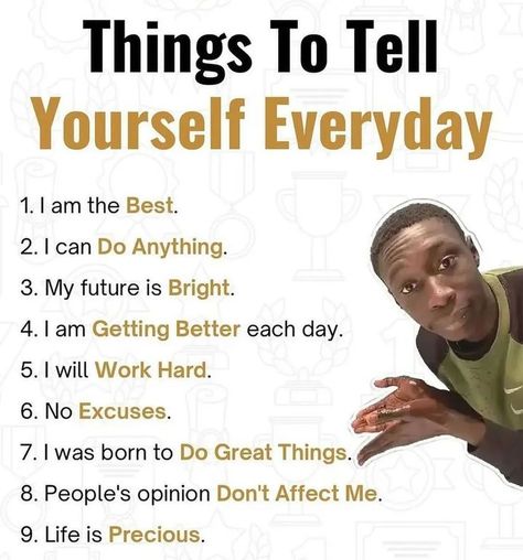 Tell Yourself Daily 🔥🔥 #infoguy #explorepage #fact #growth #trendingnow #viral #productive #focus #discipline #selflove #extrovert #confidence #selfimprovement [Info Guy, Productivity Excercise , How To Become Productive, Focus, Discipline, Viral Video, Trending Video, Self improvement, Self Love] Become Productive, Life Is Precious, I Can Do Anything, Viral Video, Trending Videos, Each Day, Viral Videos, Self Improvement, Work Hard