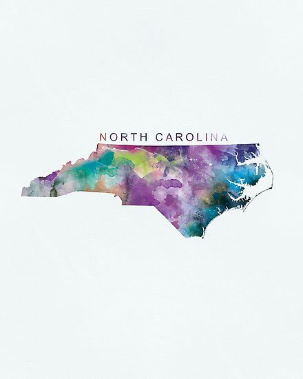 North Carolina map, painted colorfully with watercolor. North Carolina is a state in the southeastern region of the United States. The capital of the state is Raleigh. North Carolina's nicknames are Old North State and Tar Heel State. Take a look at my shop at Redbubble for the products printed with this map artwork.  #northcarolina #northcarolinamap #tarheelstate #unitedstates #usa #gifts #giftideas #artprints #statemap #mapart #usatravel #shopping #redbubble #northcarolinatravel #colorful North Carolina Outline, North Carolina Poster, North Carolina Art, North Carolina Map, North Carolina Travel, Map Artwork, City Painting, Modern Map, State Outline