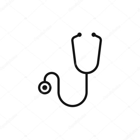 Stethoscope icon logo sign vector outline in black and white color Stethoscope Logo Design, Stethoscope Logo, Delete Background, Nurse Symbol, Vector Infographic, Logo Sign, Black And White Color, Business Advertising Design, Color Vector