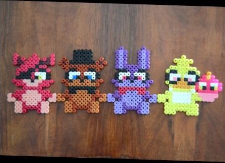 (Not mine credit goes to original creator) Cute Perler Beads, Cute Perler, Fnaf Birthday, Melty Bead Designs, Perler Beads Ideas, Melt Beads Patterns, Hamma Beads Ideas, Easy Perler Bead Patterns, Easy Perler Beads Ideas