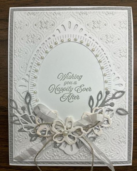 @linda.cards on Instagram: "This wedding card was CASEed from a beautiful project posted on Pinterest by @christiredding - I try to make sure I give credit to the artists and crafters whose work inspires me!" Stampin Up Wedding Invitations Ideas, Anniversary Cards Stampin Up Beautiful, Wedding Cards Handmade Stampin Up Ideas, Stampin Up Wedding Cards Ideas Beautiful, Stampin Up Wedding Shower Cards, Stamping Up Wedding Card Ideas, Stampinup Wedding Cards, Wedding Cards Ideas, Diy Wedding Cards Handmade