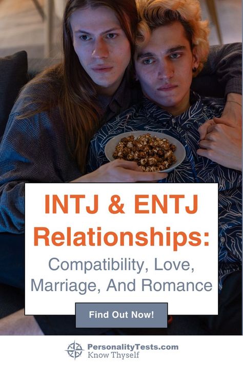 Unlock the secrets of INTJ and ENTJ relationships! 🌟💑 Delve into the fascinating world of personality types, discovering compatibility factors, love stories, marriage dynamics, and the art of romance. Unravel the unique traits that shape these connections. Click to explore more on our personality test website! #INTJ #ENTJ #Relationships #Love #Marriage #Romance #PersonalityTraits #PersonalityType Entj Intj Relationship, Entj And Intj Relationship, Entj And Intj, Intj In Love, Entj Relationships, Intj Entj, Entj Personality, Creative Writing Exercises, Relationship Compatibility