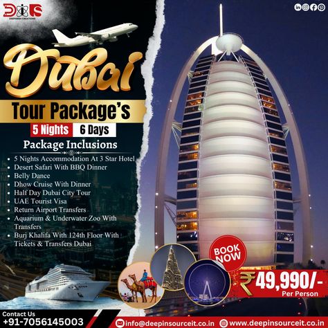 “Now you finally tick Dubai off your bucket list.” With DIS, you get a great chance to live your Dubai dream. Get various activities with the package and amazing deals on different services. Let's Grow Your Business Online 💲 With Graphic Design ☣ ◆ Banner Design ◆ Flayer Design ◆ Brochure Design ◆ Logo Design ◆ Business Card Design ◆ Social Media Post Design ◆ Letter Head Highlights: ✔ 100% Trusted ✒ Delivery within 24 hours Contact us 👇☎ +91 7056145003, +91-9873226637 🌐 www.deepinsourceit.co... Web Development Agency, Dubai Tour, Social Media Post Design, Dubai City, Design Brochure, Web Design Company, Content Writing, Business Online, Design Business