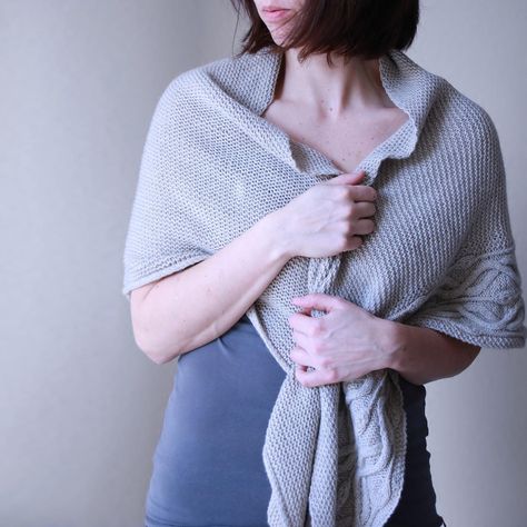 Two Roads Knitting pattern by Melanie Berg Melanie Berg, German English, Garter Stitch, Soft Yarn, Knitting Pattern, Knitting Patterns, Shawl, Two By Two, Cable