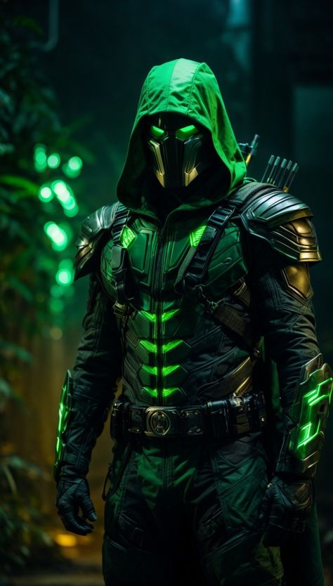 Green Superhero Suit, Green Arrow Aesthetic, Injustice Characters, Warrior Concept Art, Doctor Doom, Eagle Wallpaper, Elder Scrolls Skyrim, Armored Truck, Angel Warrior