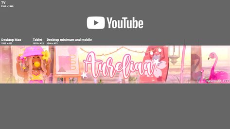 Made by arouliaa on tiktok and youtube Roblox Youtube Banner, Pfp For Youtube, Yt Banner, Youtube Banners, Iphone, Quick Saves