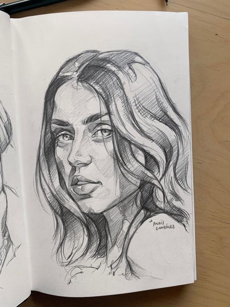 Anais Gonzalez Art, Anais Gonzalez, Celebrity Sketches Easy, Fast Sketch, Celebrity Sketches, Human Sketch, Fineliner Art, Drawing Tutorial Face, Hand Drawing Reference