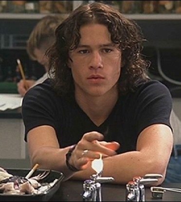 Heath Ledger singing 'Cant take my eyes off you' - 10 things I hate about you. http://www.youtube.com/watch?v=w6XGUhzfutc 10 Things I Hate About You, Heath Ledger, Too Good To Be True, My Eyes, The Movie, 10 Things, Hair