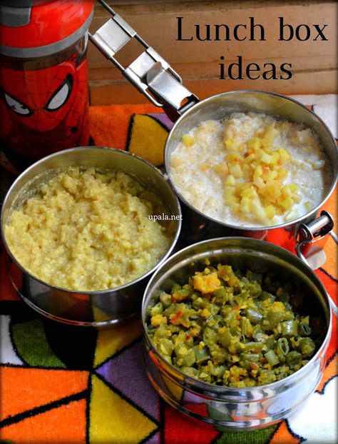 Indian Lunch Box Ideas, Paruppu Usili, Indian Lunch Box, Tiffin Ideas, Lunch Recipes Indian, Mini Meals, Indian Lunch, Curd Rice, Lunchbox Recipes