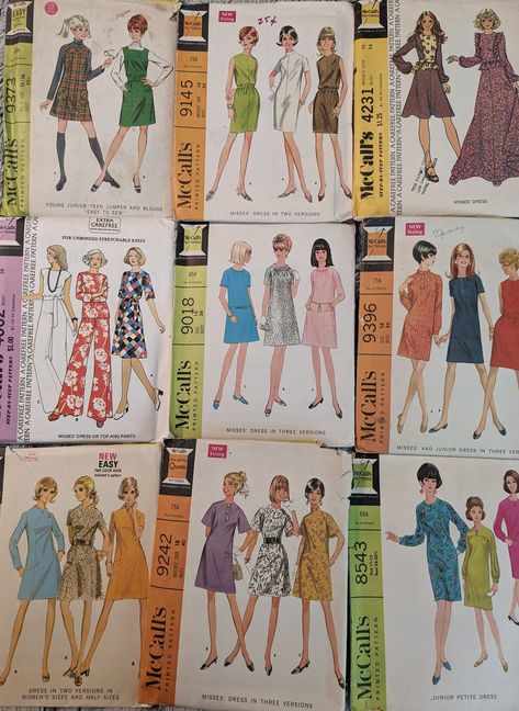 60s Patterns, Mccalls Sewing Patterns, Retro Groovy, Couture Vintage, Mccalls Patterns, Sewing Art, Art Textile, Vintage Sewing Patterns, 1960s Vintage