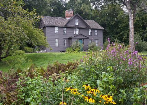 Visiting the Little Woman House | Concord, MA Little Women Home Aesthetic, Little Women House, Woman House, Salem Trip, History Of Literature, Little Woman, Secret Gardens, Louisa May Alcott, House Exteriors