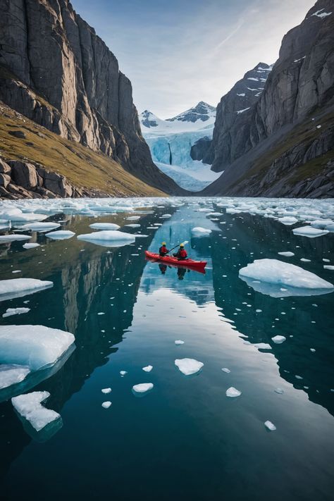 Paddle Through Ice: Kayaking Adventures in Greenland's Icy Waters Greenland Paddle, Scandinavian Travel, Greenland Travel, Arctic Landscape, Kayak Adventures, Kayak Trip, Inflatable Kayak, Whitewater Kayaking, Sport Lifestyle