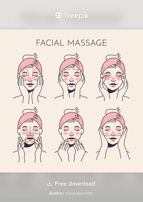 Face Massage With Hands, Facial Steps Professional, Facial Massage Steps, Salon Gold, Hairdresser Logo, Facial Massage Techniques, Salon Logo Design, Spa Therapy, Face Care Routine