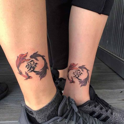 Japanese Couple Tattoos, Meaningful Couple Tattoos, Simple Couples Tattoos, Couple Name Tattoos, Couple Tattoos Love, Couple Tattoos Unique Meaningful, Best Couple Tattoos, Small Couple Tattoos, Cute Couple Tattoos