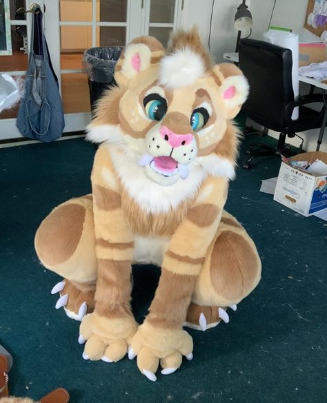 Sabertooth Fursuit, Sabertooth Tiger Fursona, Big Cat Fursuit, Snow Leopard Fursuit, Yellow Fursuit, Lion Fursuit, Tiger Fursuit, Cat Fursuit, Sabertooth Tiger