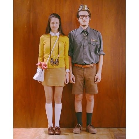 Moonrise Kingdom Costume, Indie Couple, Wes Anderson Characters, Couples Costume Ideas, Easy Couples Costumes, Couples Costumes Creative, Wes Anderson Style, Couples Costume, Moonrise Kingdom