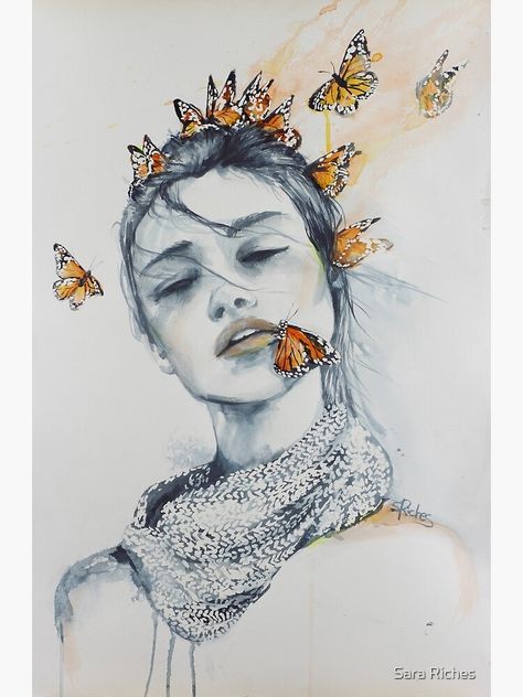 Sara Riches, Kiss Painting, Color Pencil Sketch, Gcse Art Sketchbook, Eye Drawing Tutorials, Colorful Outfits, Eye Painting, Butterfly Kisses, Sketchbook Inspiration