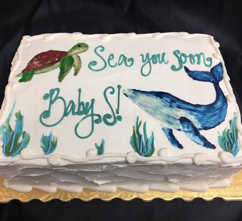 Ocean Baby Shower Cake, Turtle Baby Shower Cake, Surfer Baby Shower, Ocean Baby Shower Theme, Surfer Baby, Turtle Baby Shower, Ocean Baby Showers, Turtle Baby, Sea Baby Shower