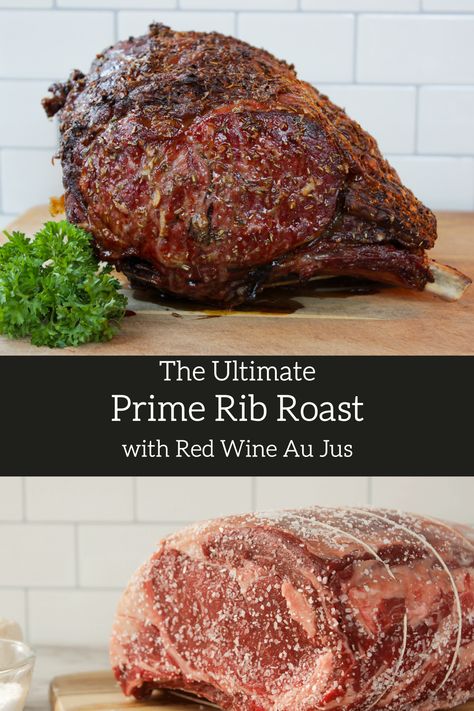 Red Wine Au Jus Recipe, Garlic Butter Prime Rib Recipe, Roasted Prime Rib, Boneless Prime Rib Roast, Prime Rib Sauce, Prime Rib Au Jus, Slow Roasted Prime Rib, Prime Rib Sandwich, Au Jus Recipe