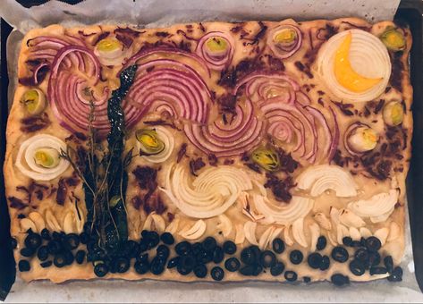 Focaccia Bread Christmas, Foccacia Bread Christmas Art, Pretty Foccacia, Focaccia Bread Art Thanksgiving, Foccacia Bread Art Recipes, Focaccia Design, Foccia Bread Art, Foccacia Art, Foccacia Bread Art