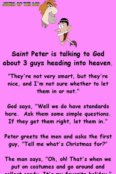 Talking To God, Easter Jokes, Jokes Of The Day, Christian Jokes, Clean Funny Jokes, Simple Questions, Saint Peter, Clean Jokes, What Is Christmas