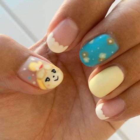 Animal Crossing Nails, Animal Nail Art, Punk Nails, Nail Art Stamping Plates, Anime Nails, Simple Gel Nails, Nail Art Set, Simple Acrylic Nails, Animal Nails