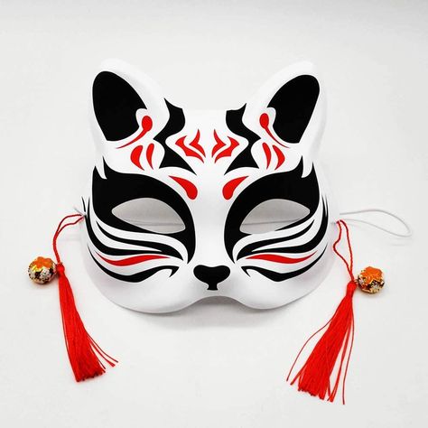 Japanese Fox Mask, Masquerade Ball Party, Masquerade Halloween, Japanese Fox, Kitsune Mask, Japan Illustration, Carnival Mask, Fox Mask, Fox Face