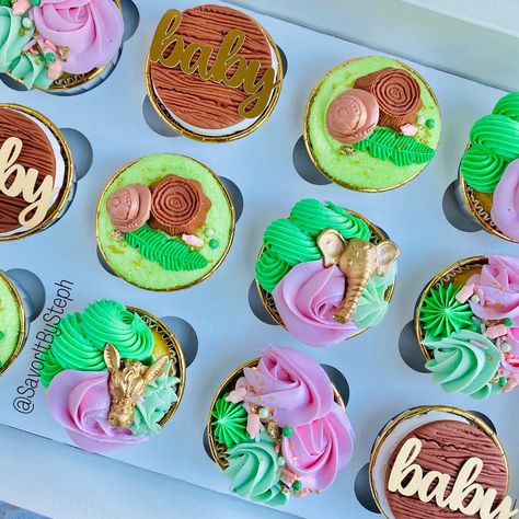 Two Wild Birthday Party Cupcakes, Two Wild Birthday Party Girl Cupcakes, Wild One Cupcakes Girl, Safari Cupcakes Jungle Theme, Two Wild Cupcakes Girl, 2 Wild Cupcakes, Pink Safari Cupcakes, Two Wild Decorated Cookies, Jungle Theme Cupcakes