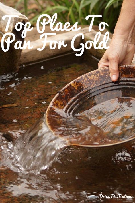 Did you know that everyday Americans have the opportunity to strike gold right in their own back yards? Here are 5 places to pan for gold in the U.S. Back Yards, Gold Panning, Panning For Gold, Gold Prospecting, Gold Mining, Real Gold, Did You Know, Road Trip, Hunting