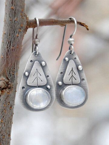 Cheap Earrings, Wedding Earrings Drop, Alloy Earrings, Earrings Inspiration, Party Earrings, Moonstone Earrings, Styl Boho, Moonstone Pendant, Gifts For Nature Lovers