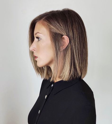 Fine Hair Haircuts, Haircuts For Straight Fine Hair, Above Shoulder Hair, Above Shoulder Length Hair, One Length Haircuts, Short Hair Inspiration, One Length Hair, Shoulder Haircut, Fine Straight Hair