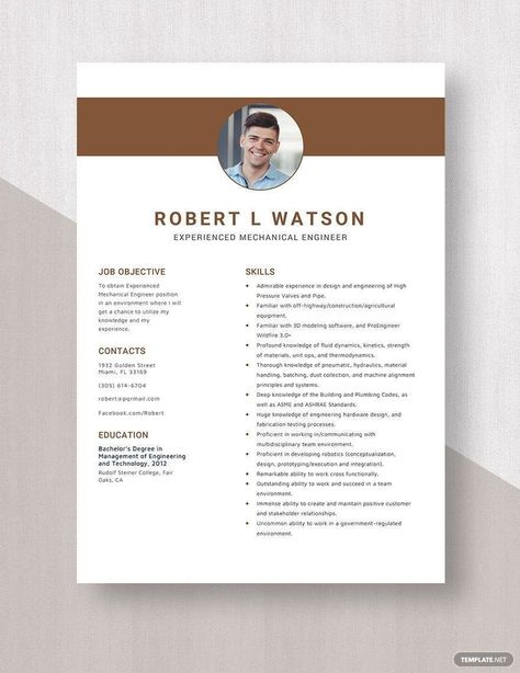 Experienced Mechanical Engineer Resume Mechanical Engineer Resume, Fresher Resume, One Page Resume Template, Engineer Resume, One Page Resume, Fluid Dynamics, Engineering Jobs, Microsoft Publisher, Resume Template Word