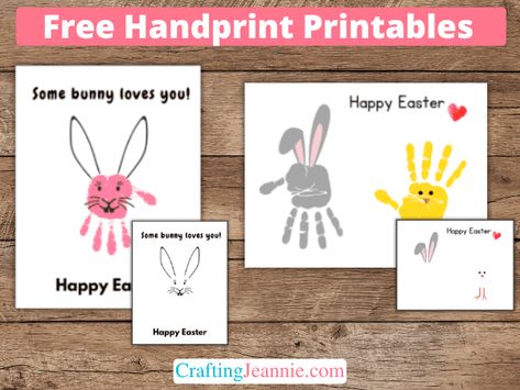 Easter Handprint Craft (Free Handprint Printable) | Crating Jeannie Easter Handprint Crafts, Easter Handprint, Easter Art Project, Easter Canvas, Footprint Craft, Easter 2023, Footprint Crafts, Easter Carrots, Handprint Craft